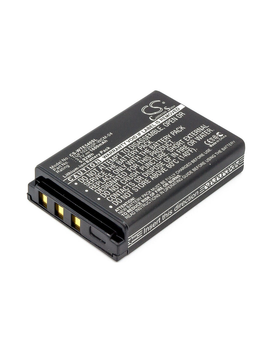 Battery for Wacom Intuos4 Wireless, Ptk-540wl, Ptk-540wl-en 3.7V, 1600mAh - 5.92Wh