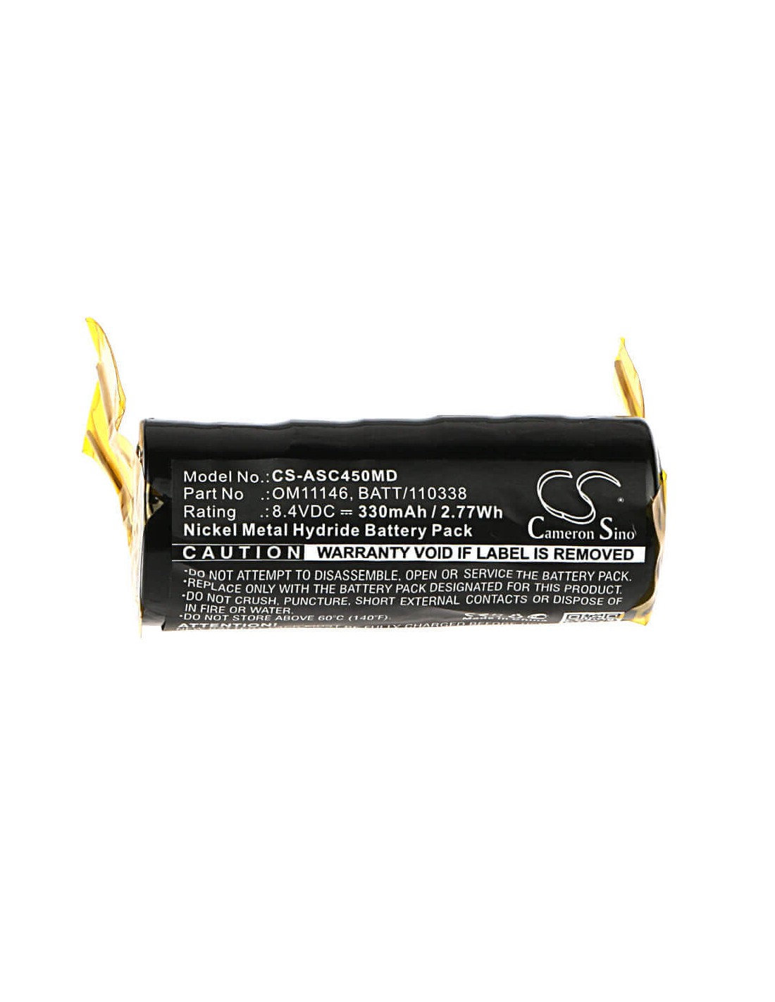 Battery for Air Shields-vickers C450 Incubator 8.4V, 330mAh - 2.77Wh