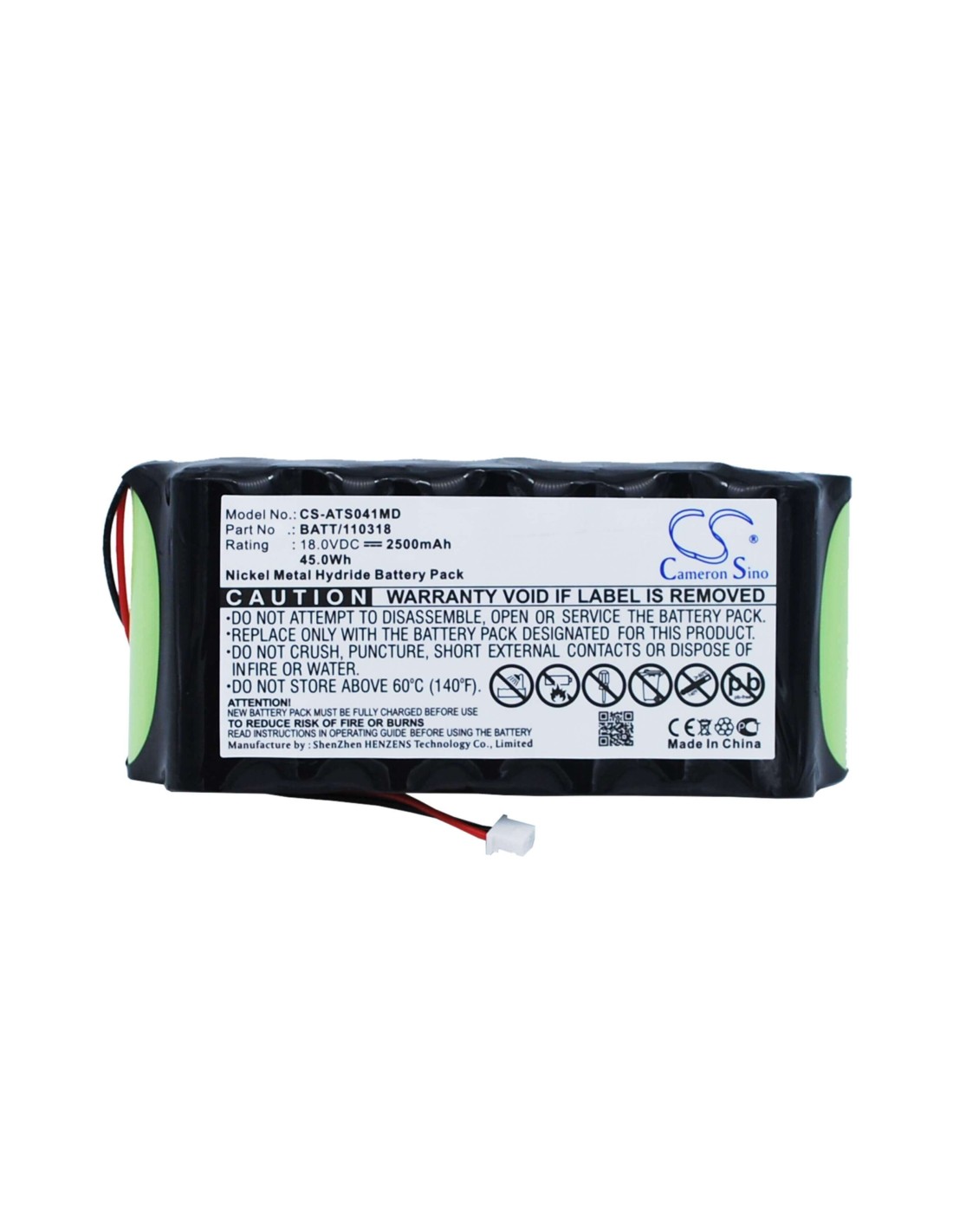 Battery for Atmos Pump Wound S041 18.0V, 2500mAh - 45.00Wh