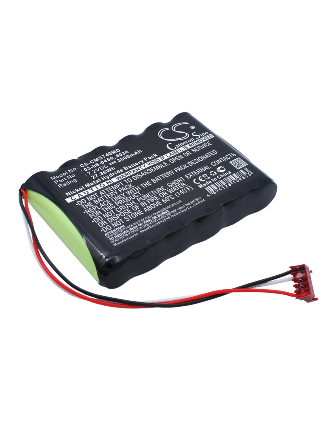 Battery for Cas Medical Nibp 740, 940x Monitor, Nibp 730 7.2V, 3800mAh - 27.36Wh