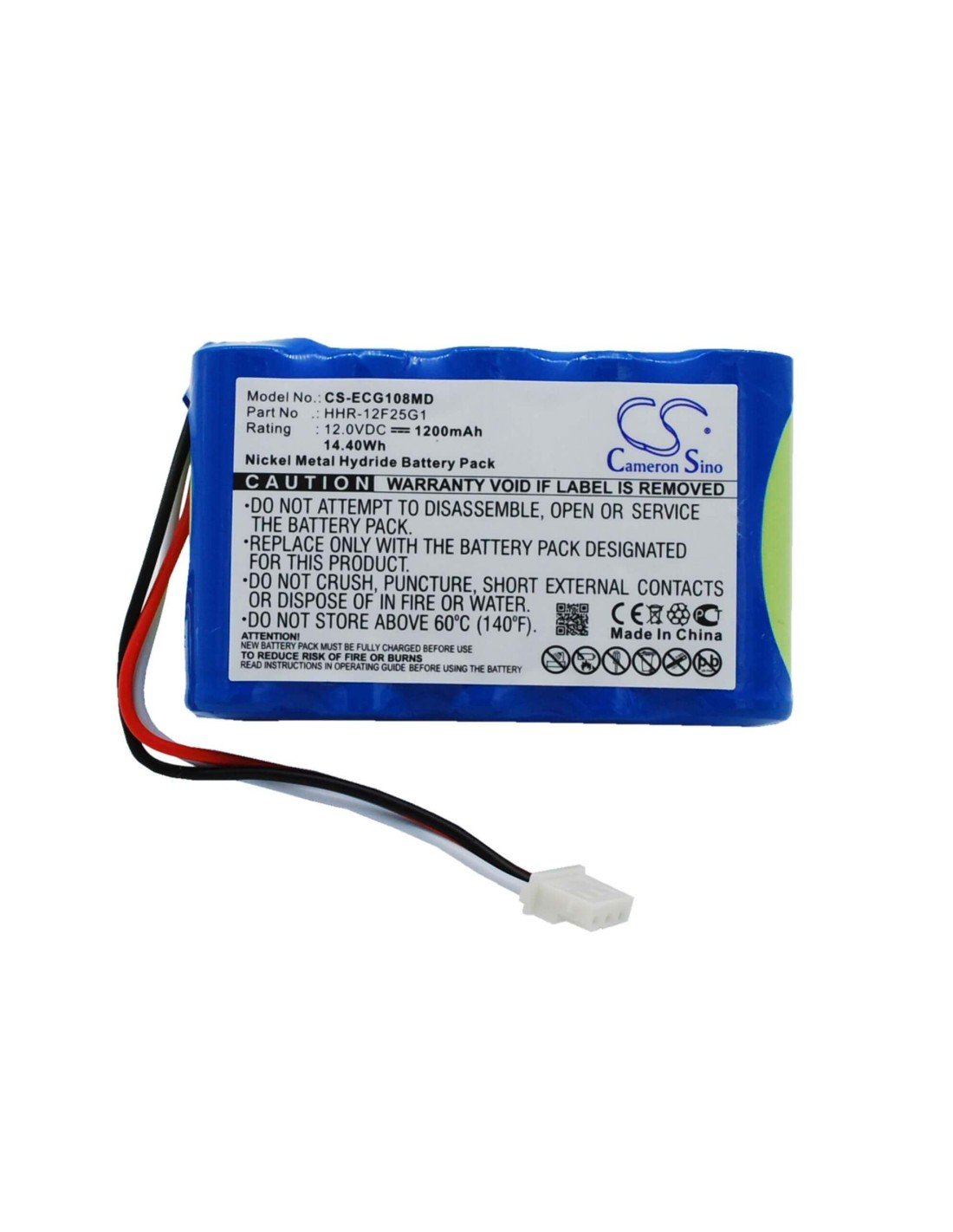 Battery for Kenz Cardico Ecg-108 12.0V, 1200mAh - 14.40Wh