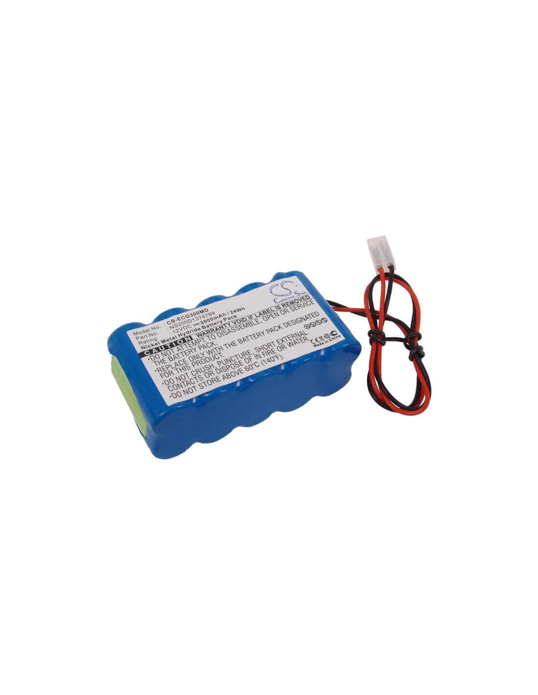 Battery for Biocare Ecg-300g 12.0V, 2000mAh - 24.00Wh