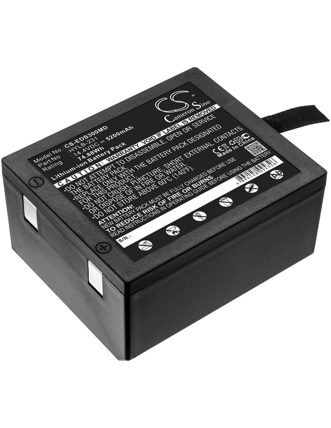 Battery for Edan Se-3, Se3 14.4V, 5200mAh - 74.88Wh