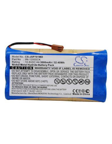 Battery for Jms Ot-701, Infusion Pump Ot-701 10.8V, 3000mAh - 32.40Wh