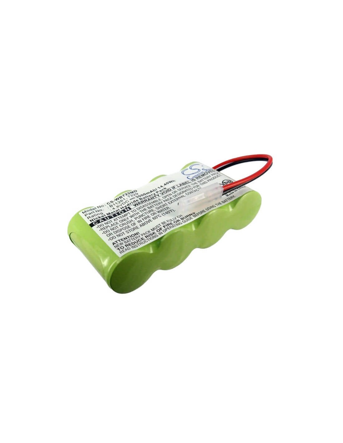 Battery for Welch-allyn 72240, 12000 4.8V, 3000mAh - 14.40Wh