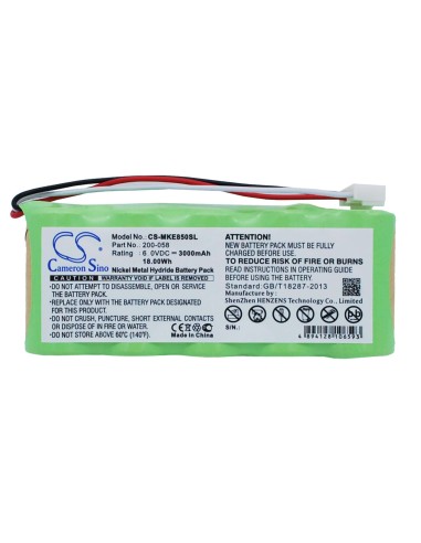 Battery for Ge Magna-mike 8500 6.0V, 3000mAh - 18.00Wh