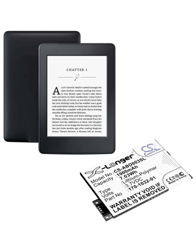 Battery for Amazon Kindle 3, Kindle Iii, Kindle 3 Wi-fi 3.7V, 1900mAh - 7.03Wh