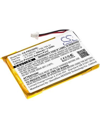 Battery for Sony Prs-300, Prs-300sc, Prs-300rc 3.7V, 750mAh - 2.78Wh