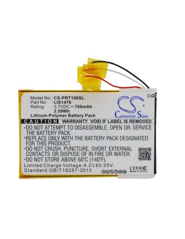 Battery for Sony Prs-t1, Prs-t2, Prs-t3 3.7V, 700mAh - 2.59Wh