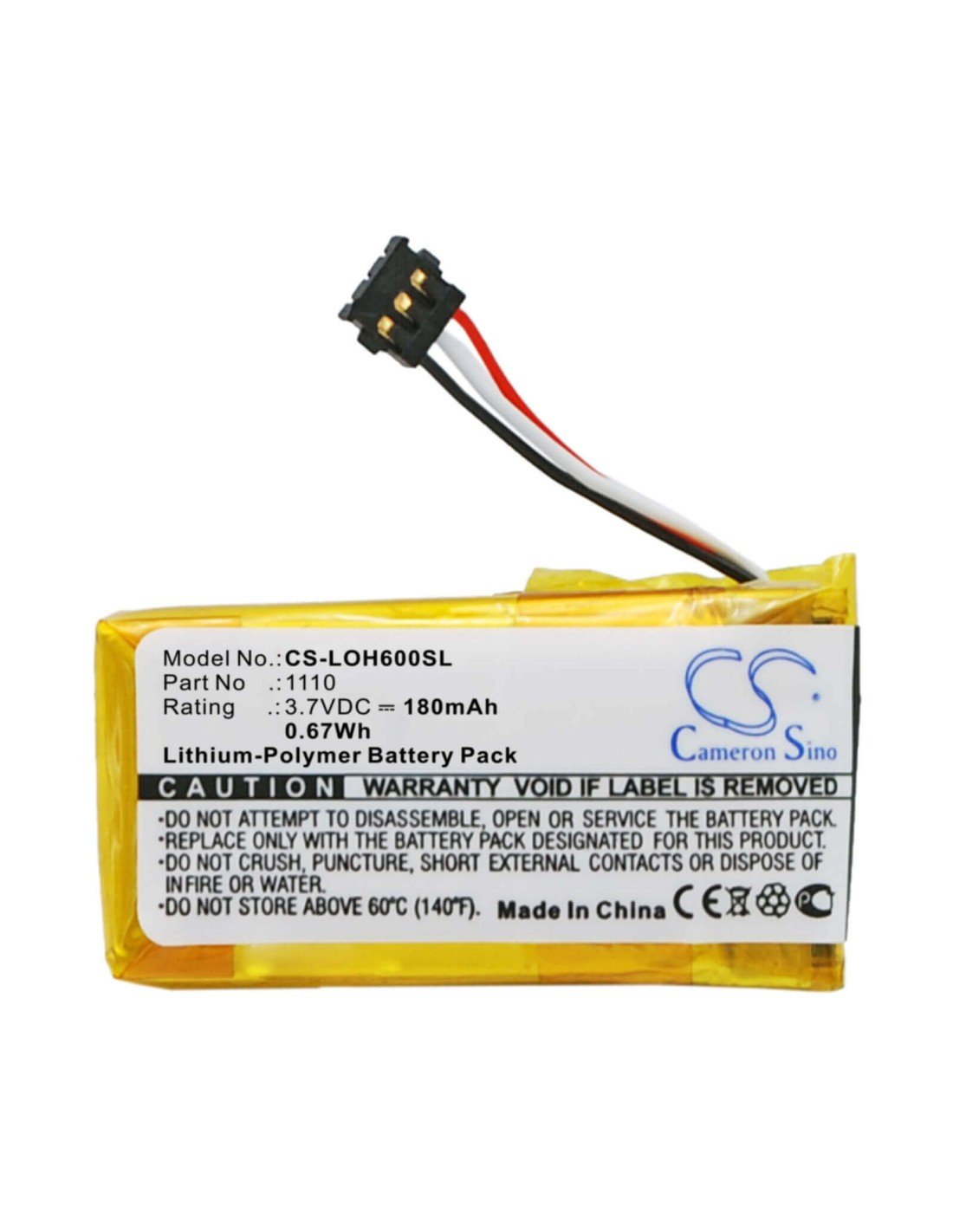 Battery for Logitech H600 3.7V, 240mAh - 0.89Wh