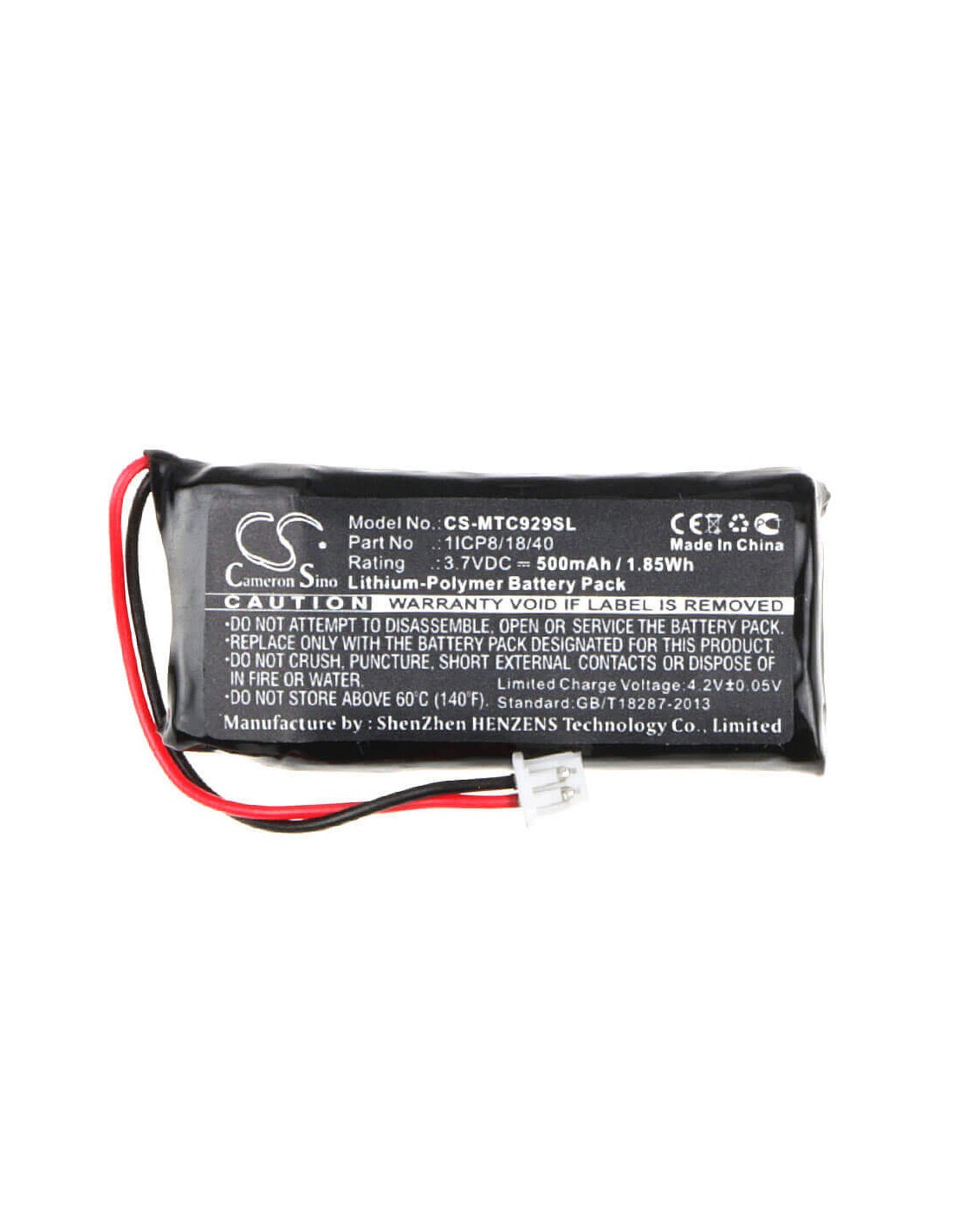 Battery for Midland Bt City, C929.01 3.7V, 500mAh - 1.85Wh