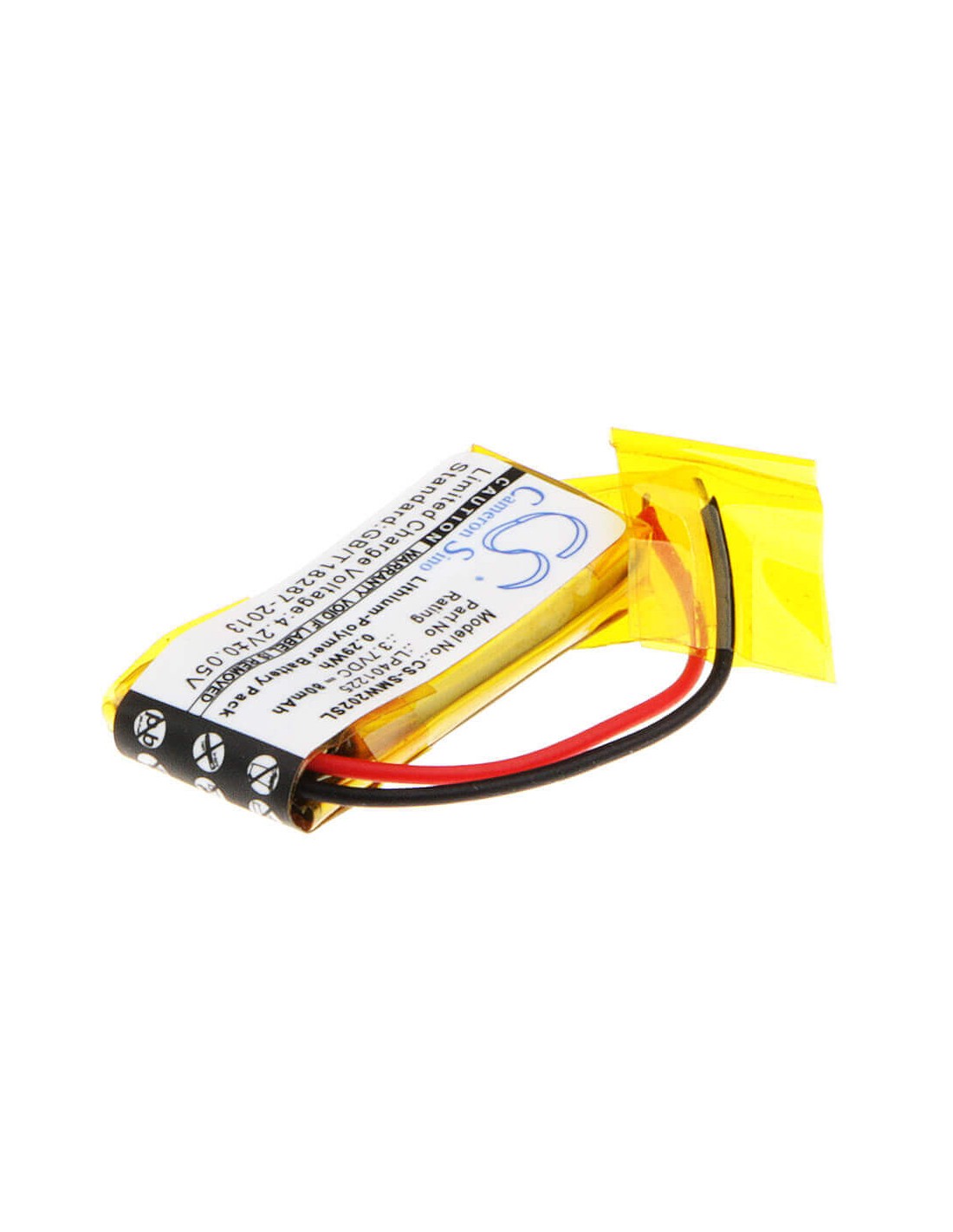 Battery for Sony Nwz-w202 3.7V, 80mAh - 0.30Wh