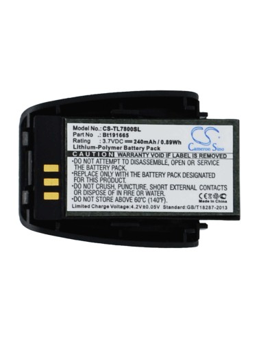 Battery for At&t Tl-7800, Tl-7810, Tl-7812 3.7V, 240mAh - 0.89Wh