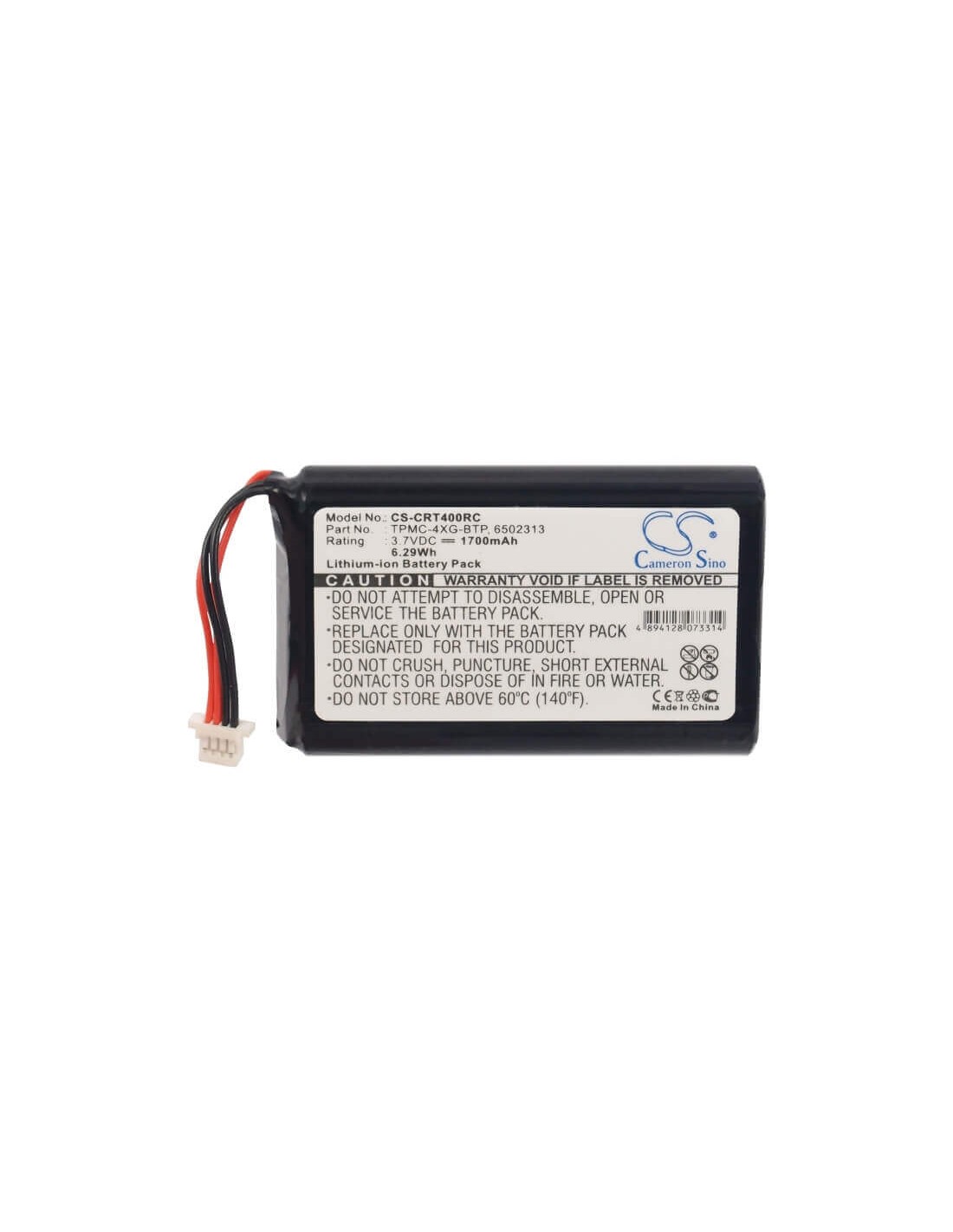 Battery for Crestron Tpmc-4xg, Tpmc-4xg Touchpanel, A0356 3.7V, 1700mAh - 6.29Wh