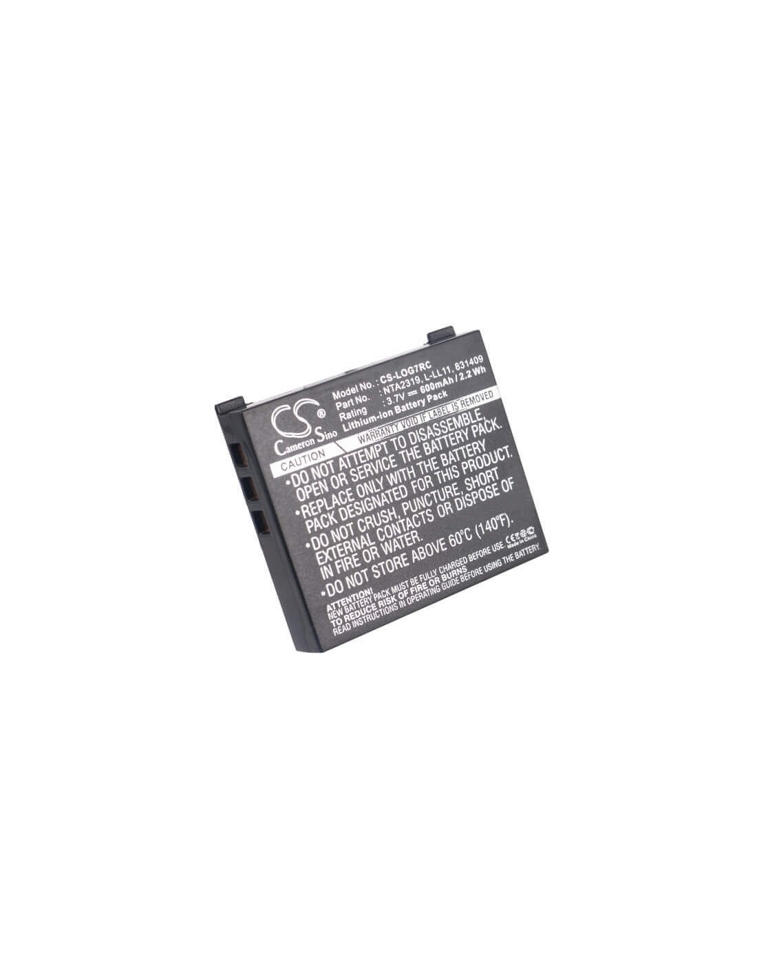 Battery for Logitech G7 Laser Cordless Mouse, Mx Air, M-rbq124 3.7V, 600mAh - 2.22Wh