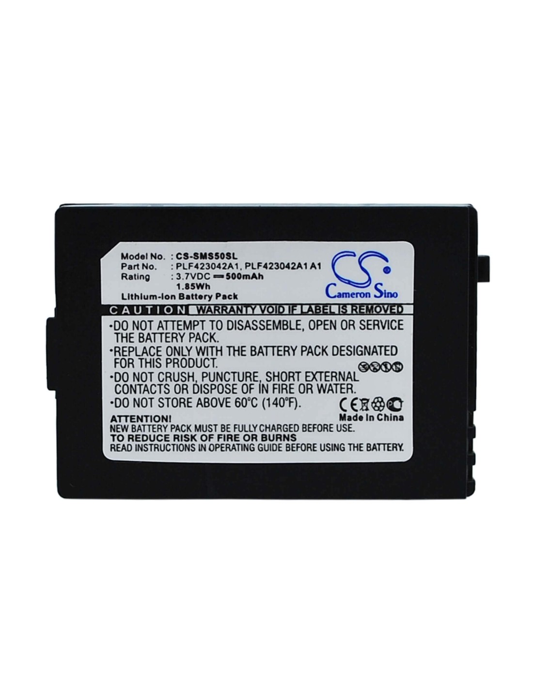 Battery for Sirius S50, S50sb1 3.7V, 500mAh - 1.85Wh
