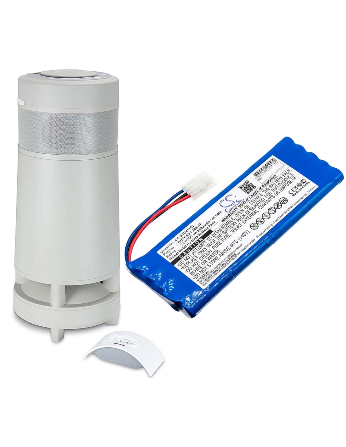 Battery for Soundcast Outcast Ico 421, Ico411a, Ico410, Ico411a-4n 24.0V, 2000mAh - 48.00Wh
