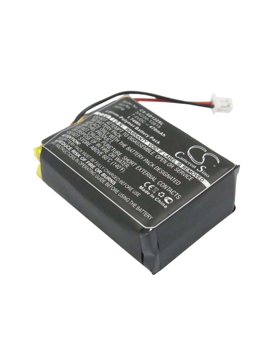 Battery for Sportdog Sd-1225 Transmitter, Sdt54-13923, Sdt54-13923 Handheld Transmitters 7.4V, 470mAh - 3.48Wh