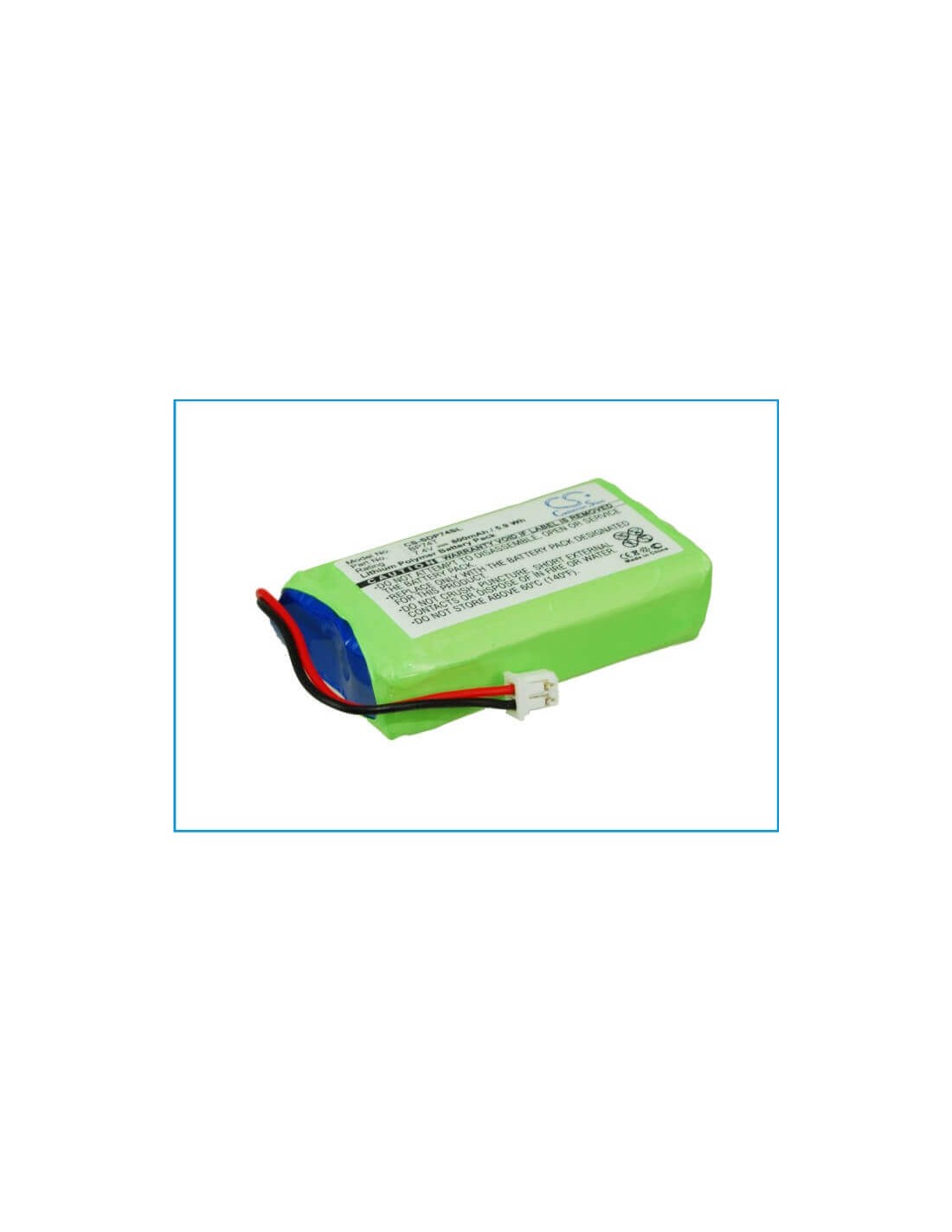Battery for Dogtra Transmitter 2500t, Transmitter 2500b, Transmitter 2502t 7.4V, 800mAh - 5.92Wh