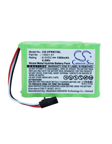 Battery for Verifone Ruby Console 6.0V, 1500mAh - 9.00Wh