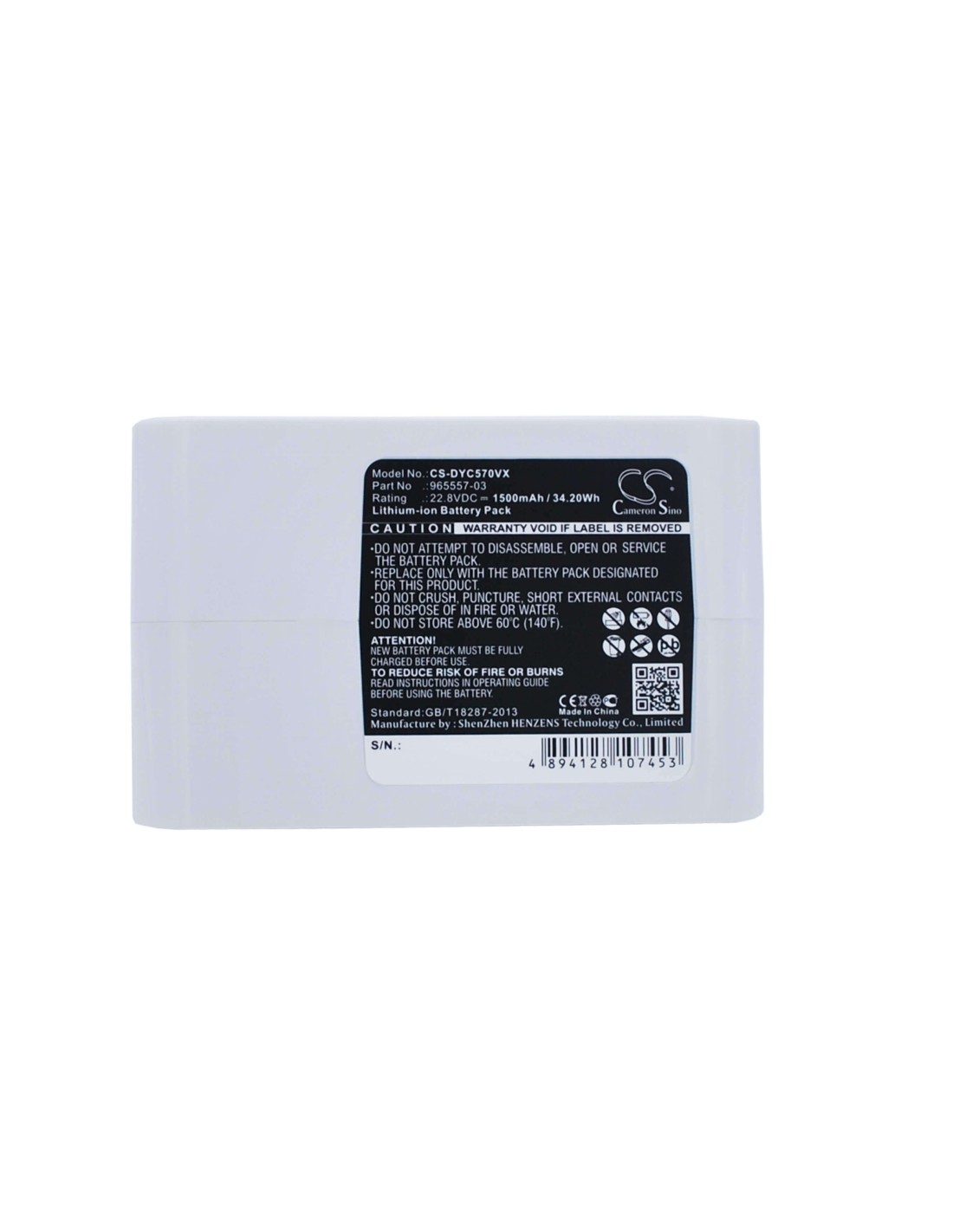 Battery for Dyson Dc31 Animal, Dc34, Dc35 Type B, 22.8V, 1500mAh - 34.20Wh