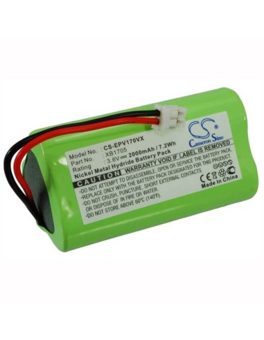 Battery for Euro Pro Shark V1705, Shark V1705i 3.6V, 2000mAh - 7.20Wh