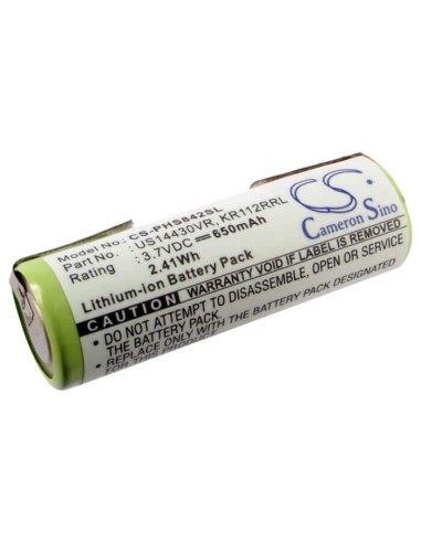 Battery for Philips Hs8420, Hs8420/23 3.7V, 650mAh - 2.41Wh