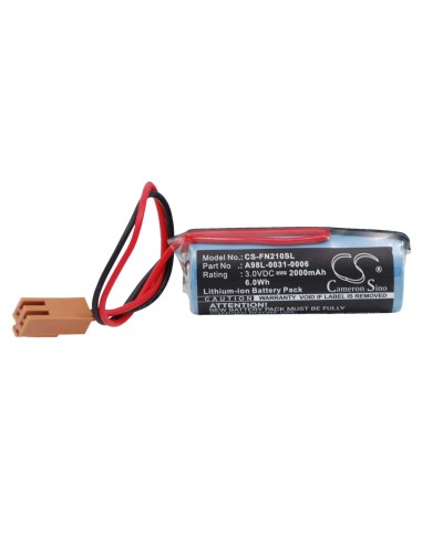 Battery for Ge Fanuc Cnc Power Mate 0, Fanuc CR17450SE-R & CR17450SE-RL, 3.0V, 2000mAh - 6.00Wh