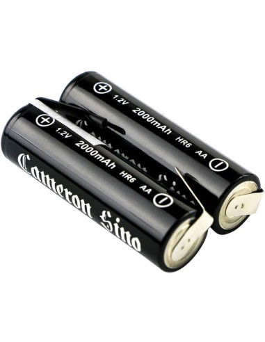 Two Battery ies for Aa Aa, Am3, E91 - standard solder tabs direction 1.2V, 2000mAh - 2.40Wh