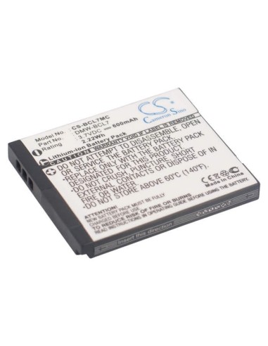 Battery for Panasonic Lumix Dmc-f5, Lumix Dmc-f5k, 3.7V, 600mAh - 2.22Wh