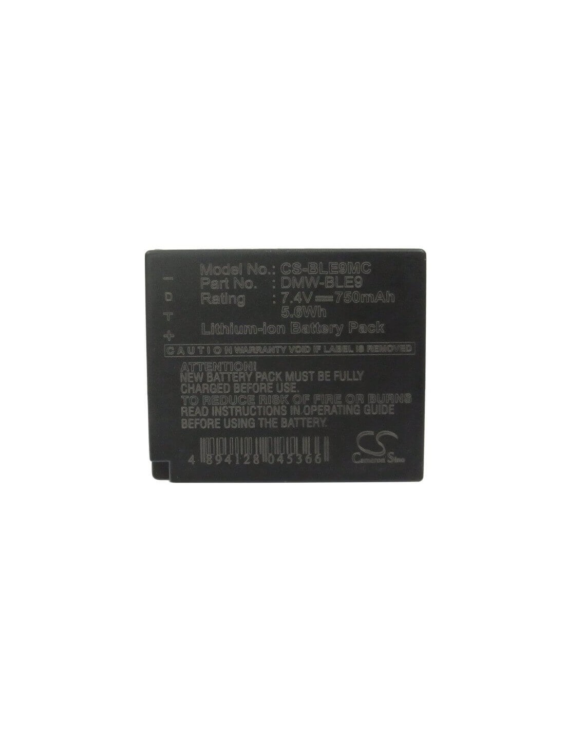 Battery for Panasonic Lumix Dmc-gf6x, Lumix Dmc-dmc-s6k, 7.4V, 750mAh - 5.55Wh