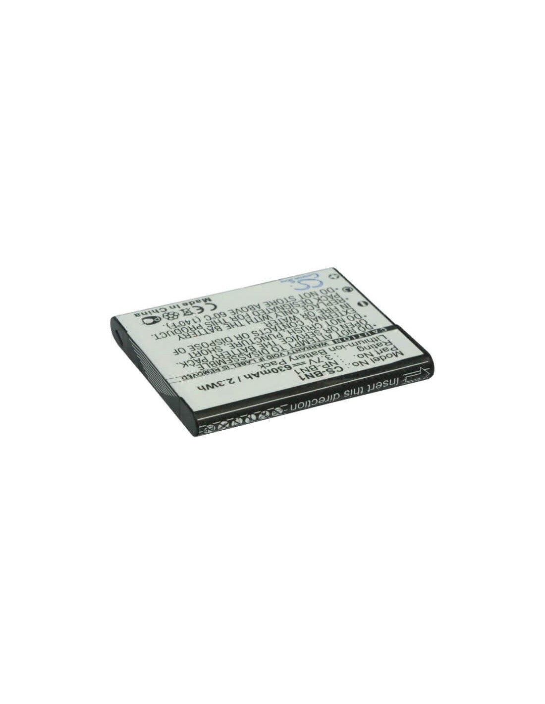 Battery for Sony Cyber-shot Dsc-t110p, Cyber-shot Dsc-t110s, 3.7V, 630mAh - 2.33Wh