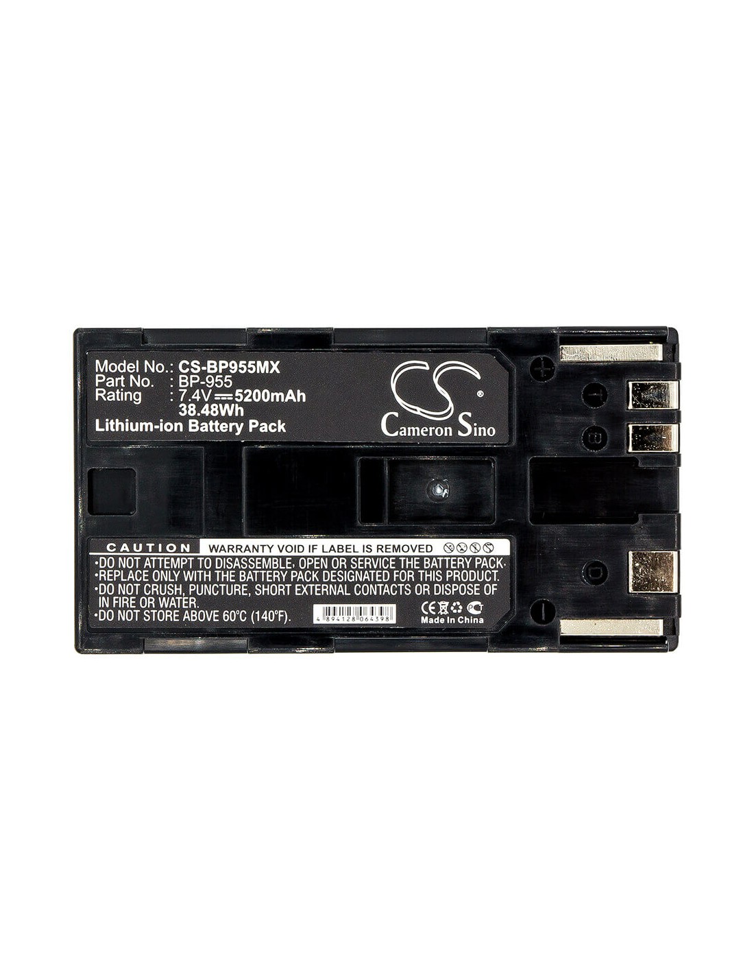 Battery for Canon Eos C100, Gl2, Xf100, 7.4V, 5200mAh - 38.48Wh