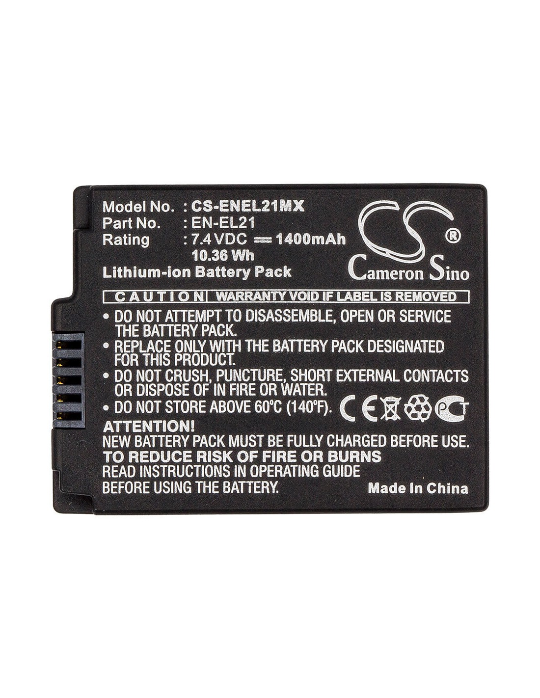 Battery for Nikon 1 V2 7.4V, 1400mAh - 10.36Wh