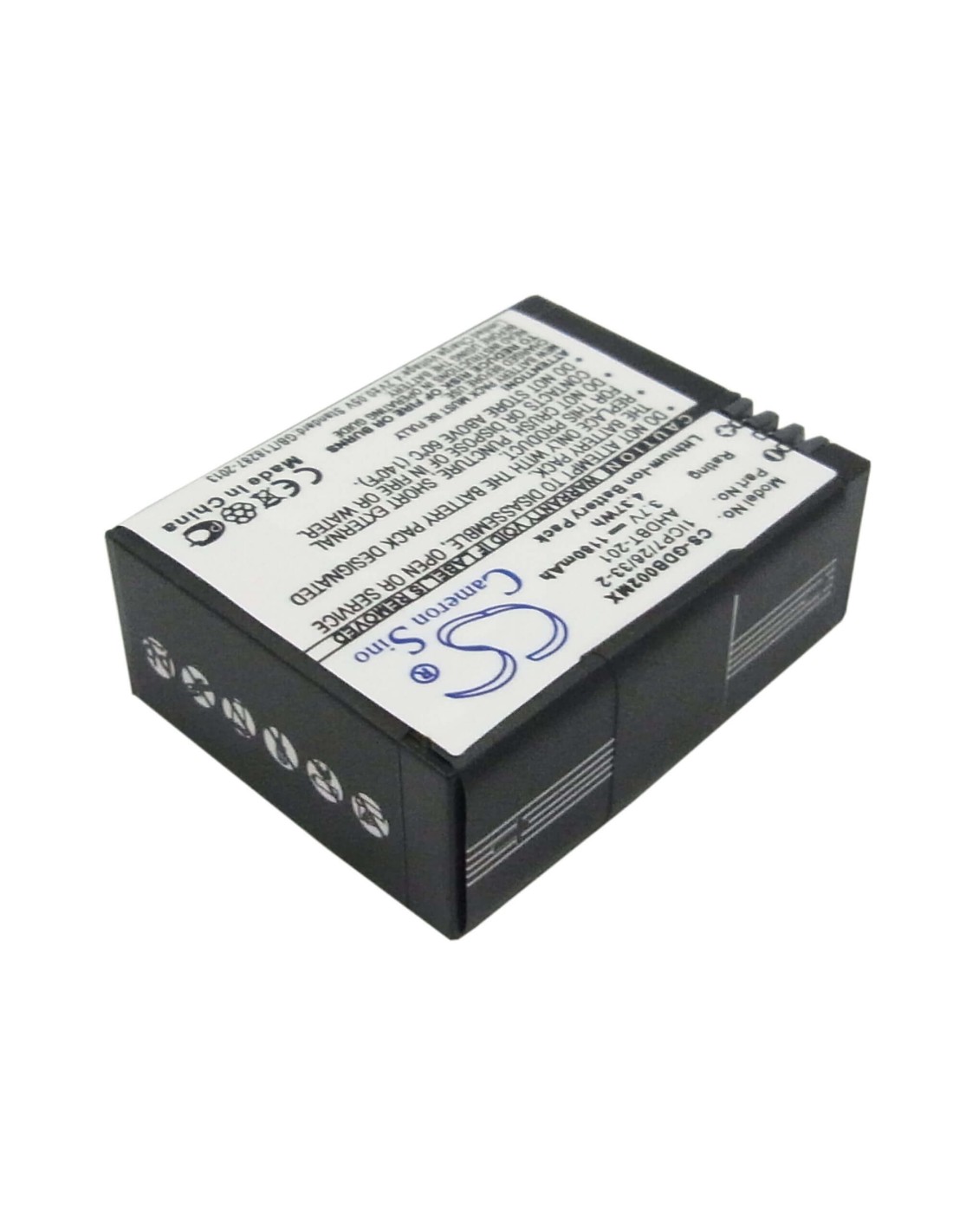 Battery for Gopro Hd Hero3 Black Edition, 3.7V, 1180mAh - 4.37Wh