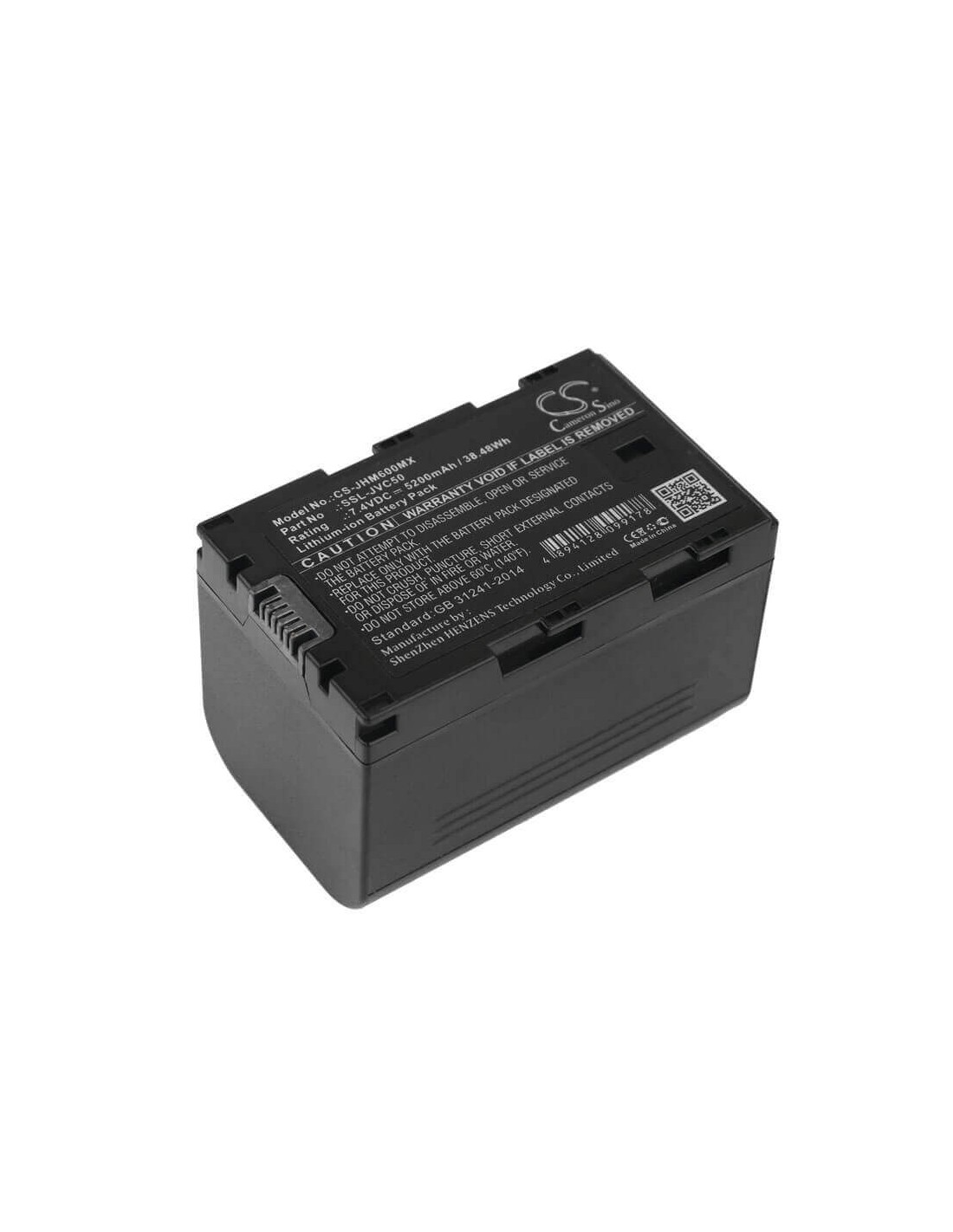 Battery for Jvc Gy-hm200, Gy-hm600, Gy-hm600e, Gy-hm600ec, 7.4V, 6600mAh - 48.84Wh