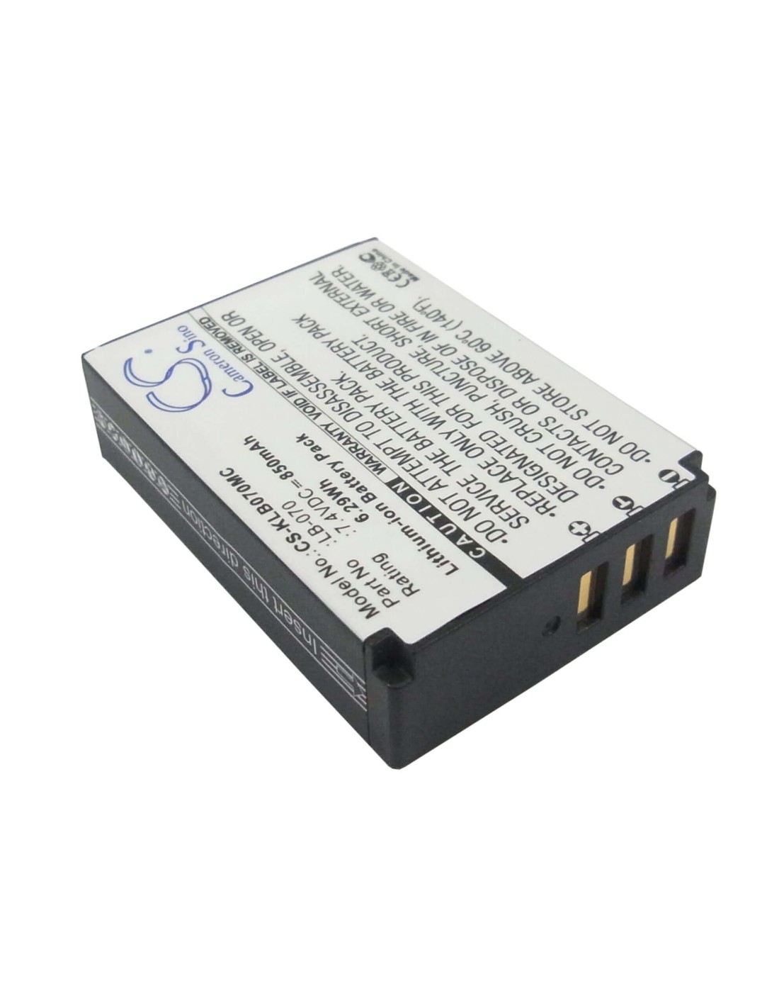 Battery for Kodak Pixpro Az651, Pixpro Az651 7.4V, 850mAh - 6.29Wh