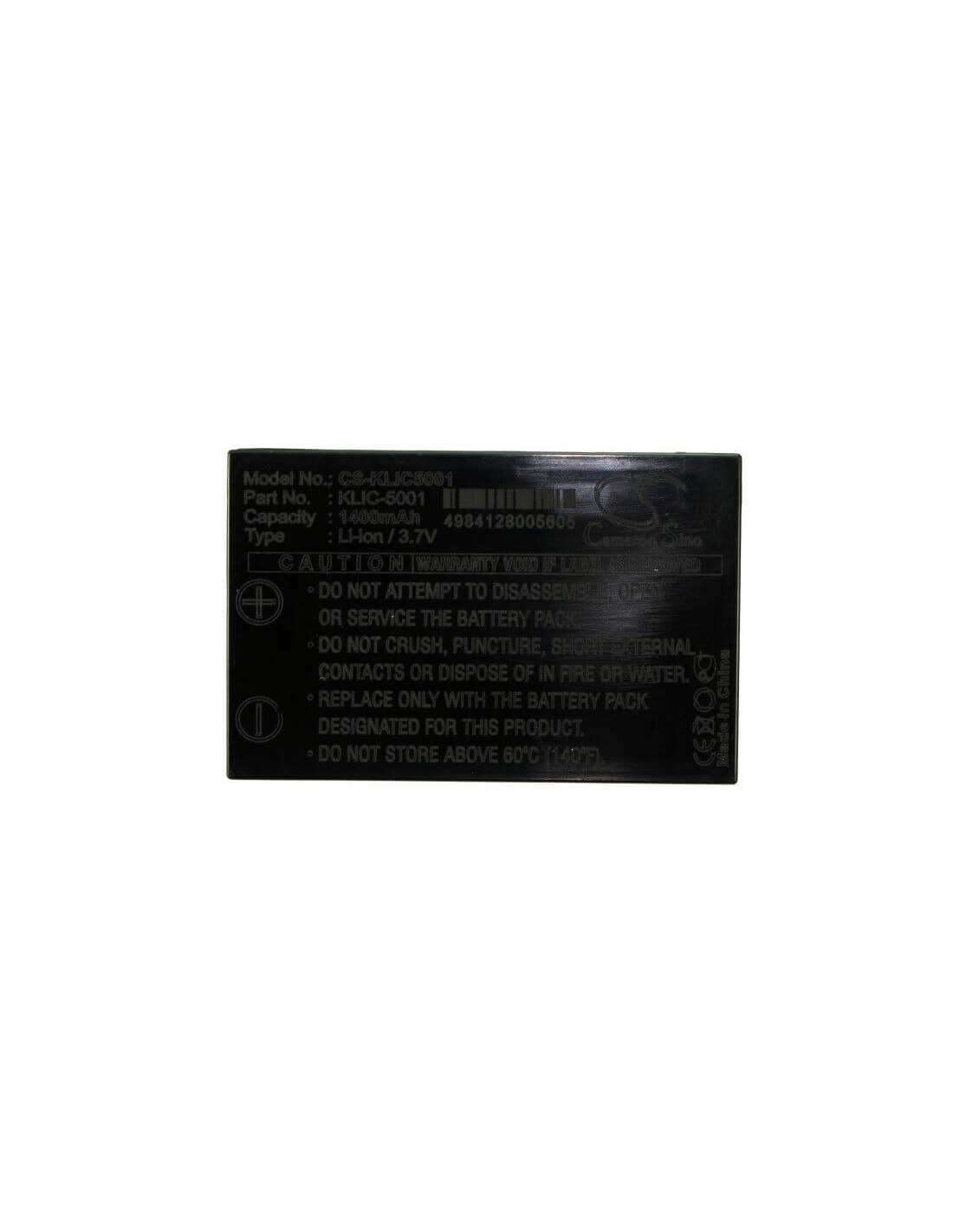 Battery for Kodak Easyshare Dx6490, Easyshare Dx7440, 3.7V, 1400mAh - 5.18Wh