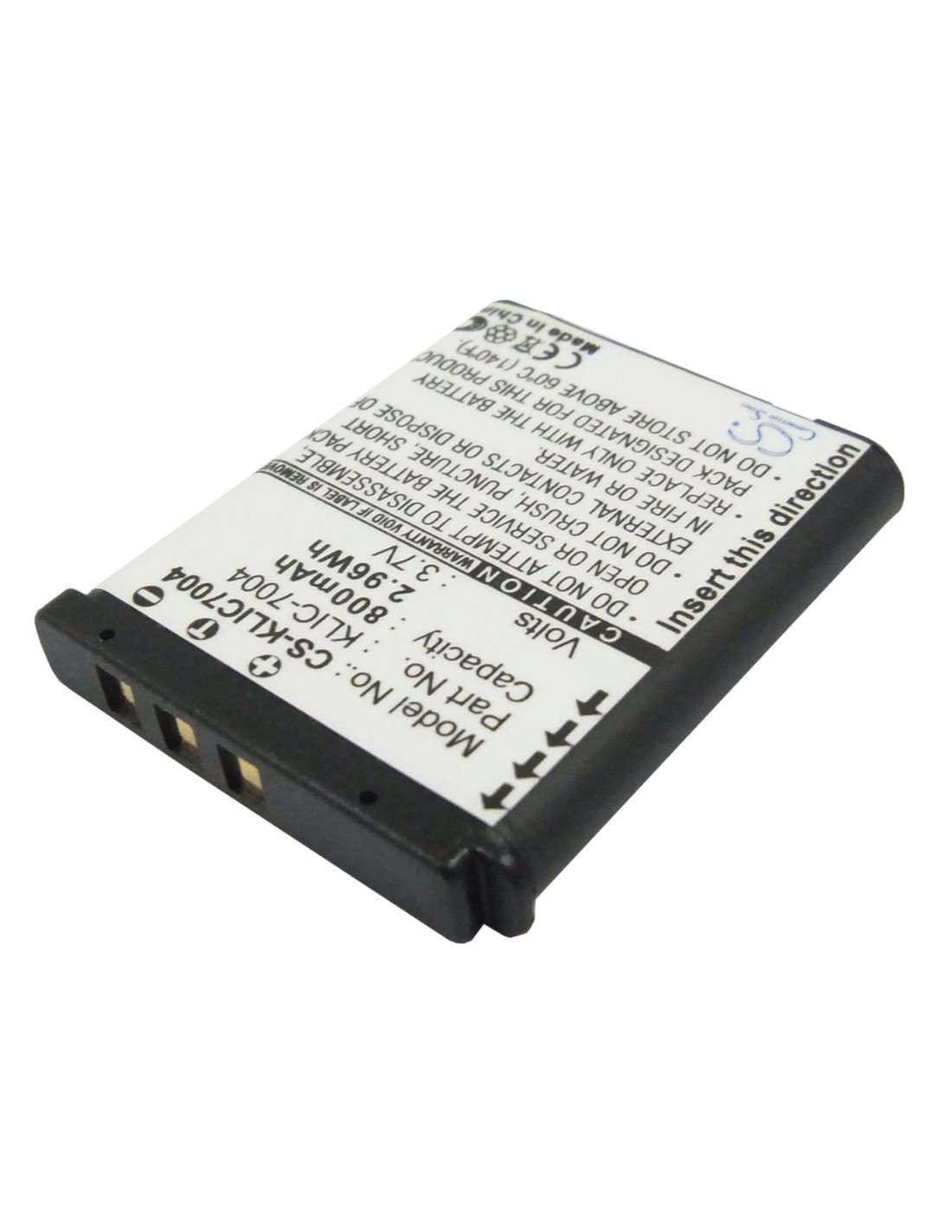 Battery for Kodak Easyshare M1033, Easyshare M1093 3.7V, 800mAh - 2.96Wh