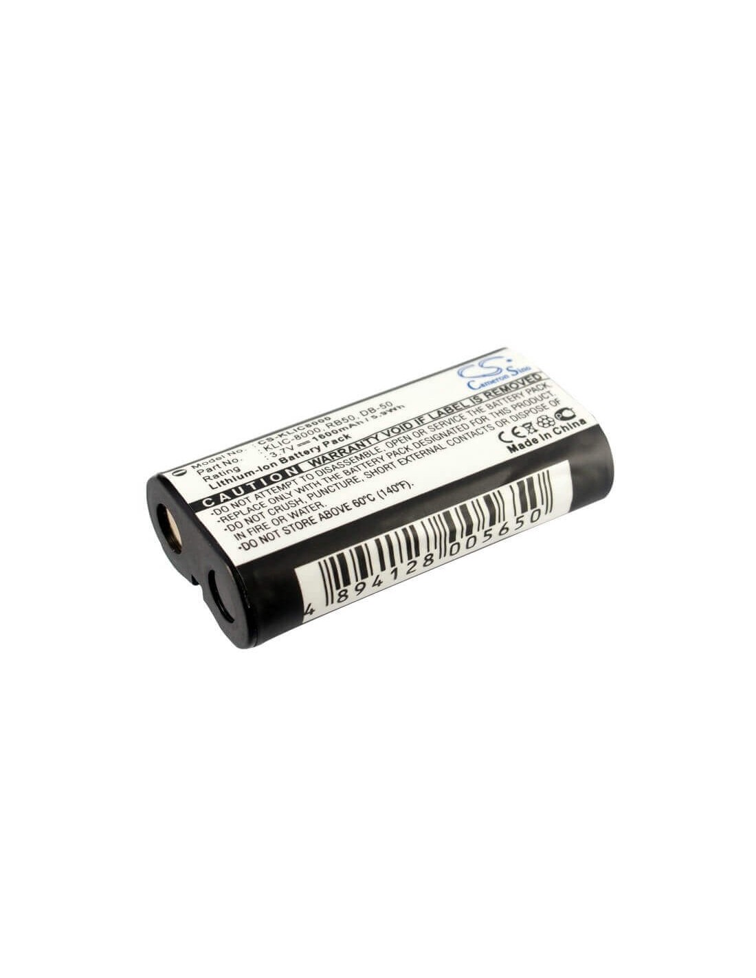 Battery for Ricoh Caplio R1, Caplio R1s, 3.7V, 1600mAh - 5.92Wh