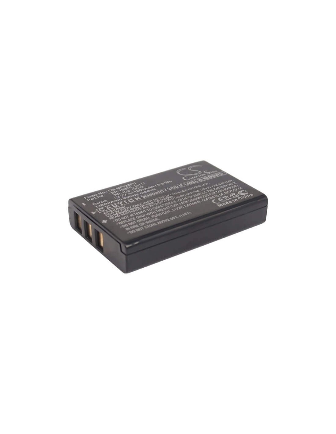 Battery for Kyocera Contax Tvs Digital 3.7V, 1800mAh - 6.66Wh