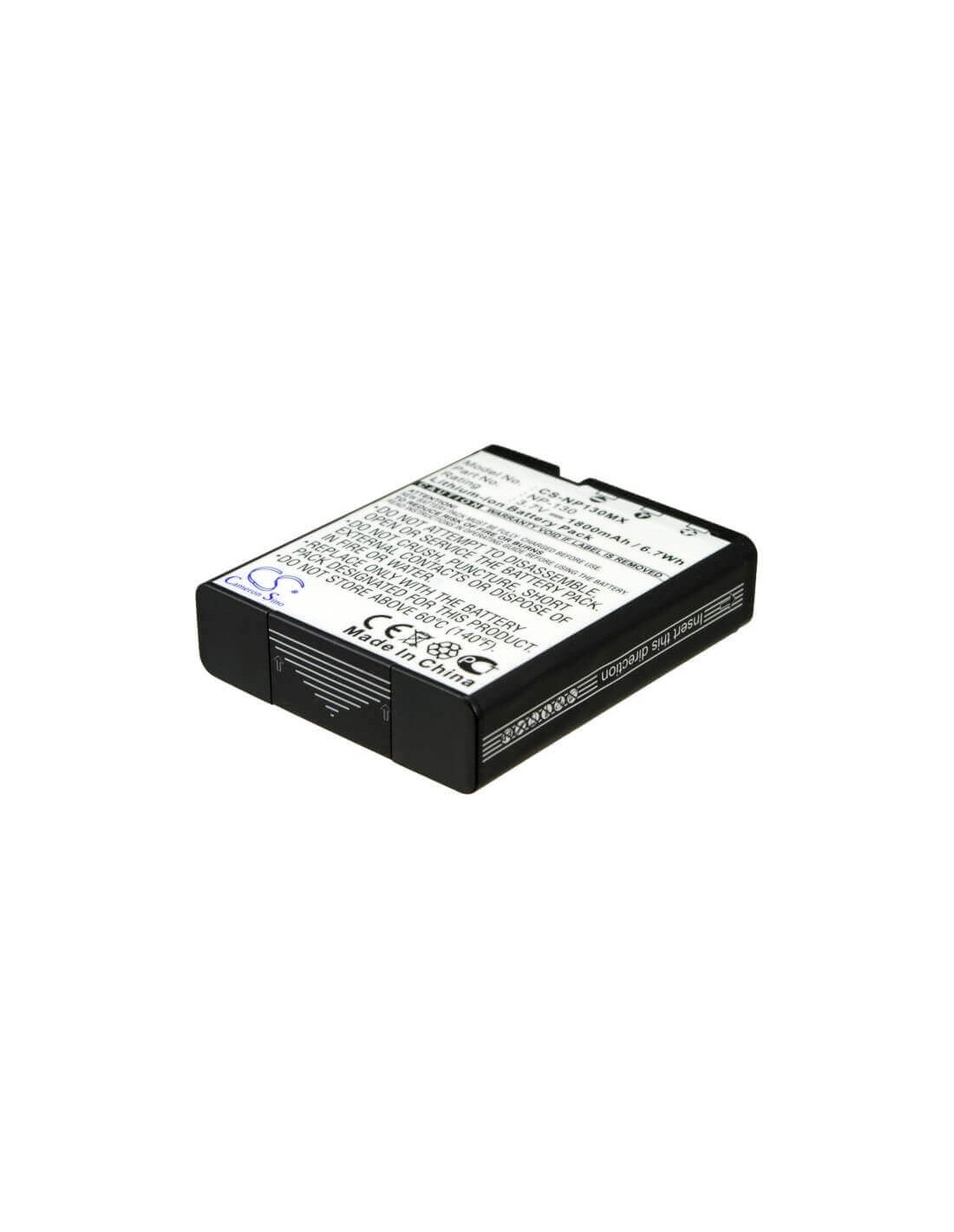 Battery for Casio Exilim Ex-fc300s, Exilim Ex-h30, 3.7V, 1800mAh - 6.66Wh