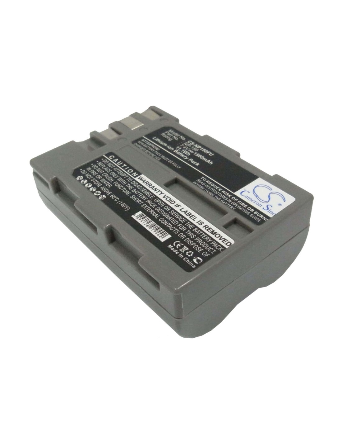 Battery for Fujifilm Bc-150, Finepix S5 Pro, 7.4V, 1500mAh - 11.10Wh