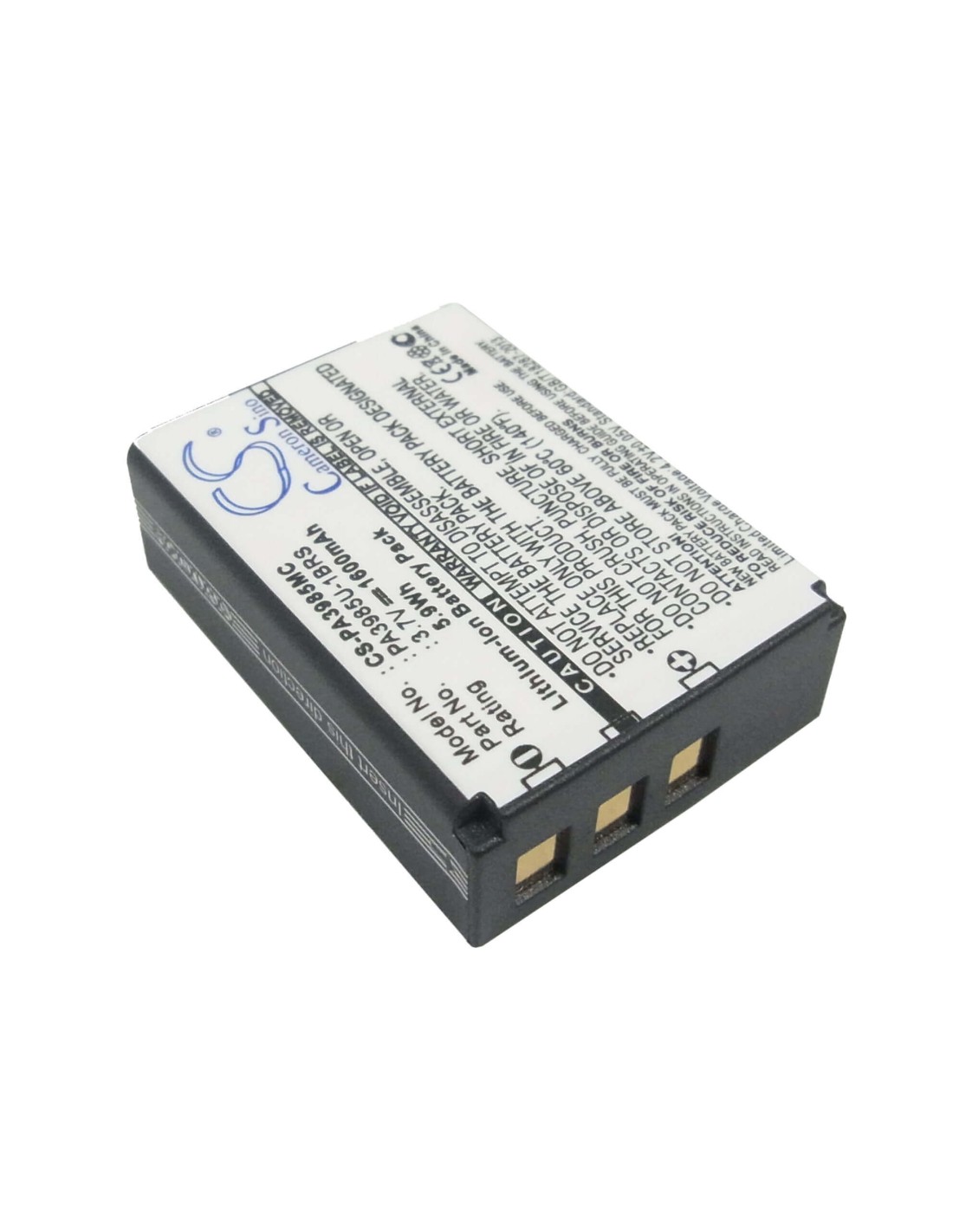 Battery for Toshiba Camileo X200, Camileo X400, 3.7V, 1600mAh - 5.92Wh
