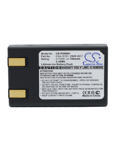 Battery for Panasonic Lumix Dmc-f7, Lumix Dmc-f7-a, 3.7V, 700mAh - 2.59Wh