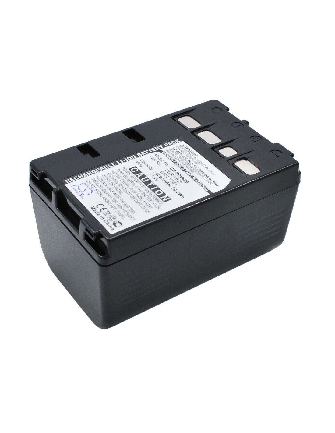 Battery for Panasonic Nvrs7, Nvrx14, Nvrx17, Nvrx18, 7.4V, 4000mAh - 29.60Wh