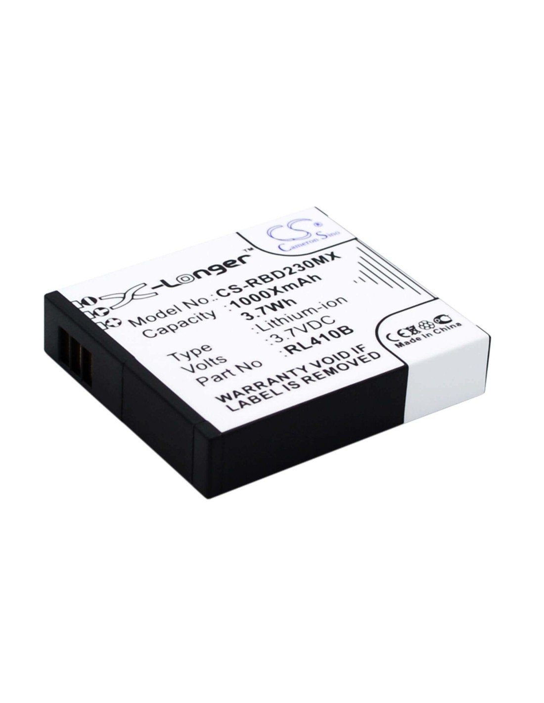 Battery for Rollei Actioncam 230, Actioncam 240, 3.7V, 1000mAh - 3.70Wh