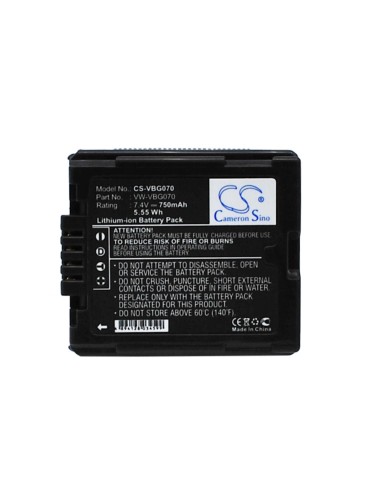Battery for Panasonic Gs98gk, H288gk, H48, H68gk, 7.4V, 750mAh - 5.55Wh