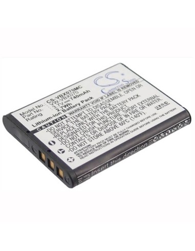 Battery for Panasonic Hm-ta2, Hx-dc1, Hx-dc10, Hx-dc10eb-k, 3.7V, 740mAh - 2.74Wh