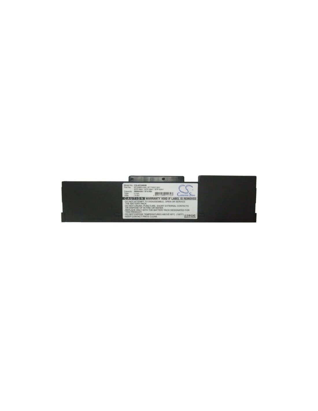 Dark grey Battery for Acer Travelmate 242fx(ms2138), Aspire 1363wlm, Aspire 1363wlmi 14.8V, 6600mAh - 97.68Wh